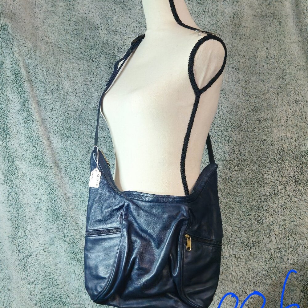 Stone mountain blue hobo bag